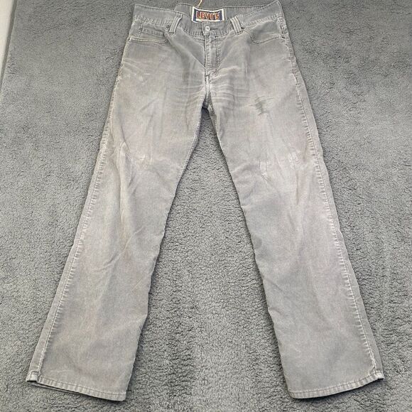 Levi's Other - Levi’s 549 Corduroy Cord Pants Jeans Low Loose Gray Faded Grunge Baggy 36x32